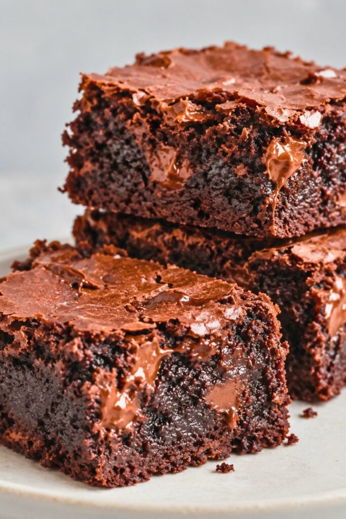 Fudgy Brown Butter Dark Chocolate Brownies