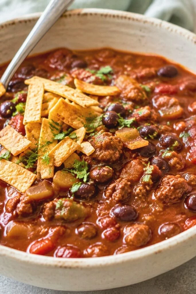 Homemade Chili Recipe with Ground Beef and Beans