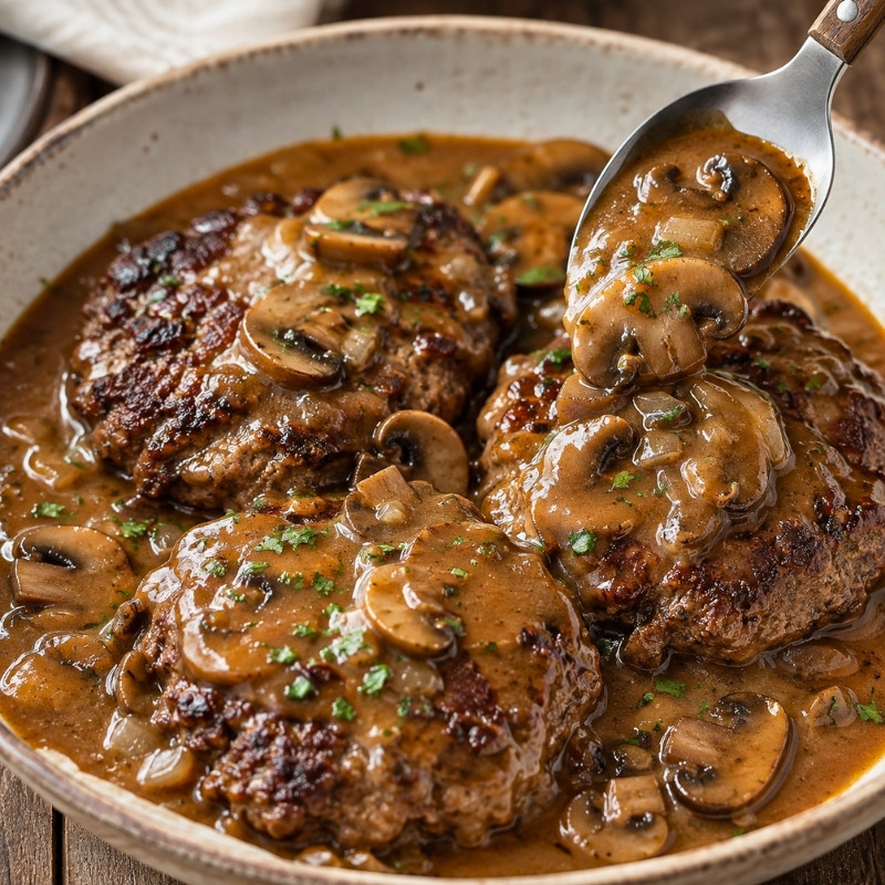 Salisbury Steak with Mushroom Gravy