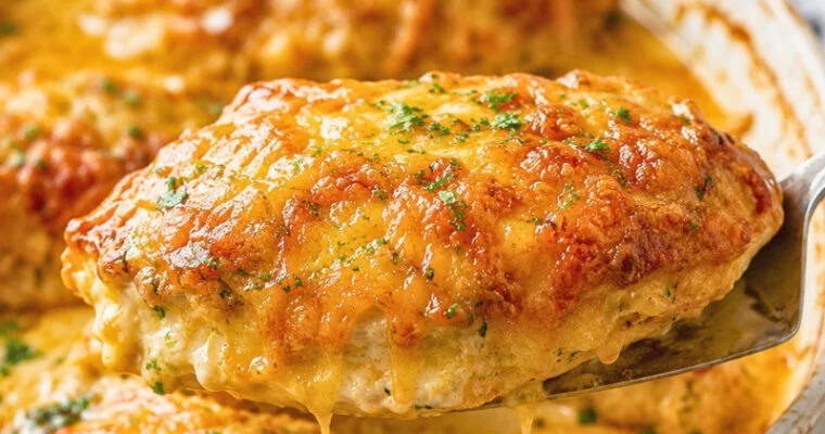 Cheesy Chicken Casserole (Creamy Baked Chicken Breasts)