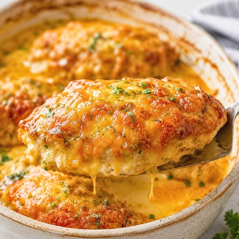 Cheesy Chicken Casserole (Creamy Baked Chicken Breasts)