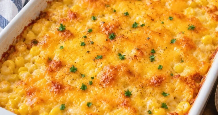 Creamy Corn Casserole Recipe (No Jiffy Mix)