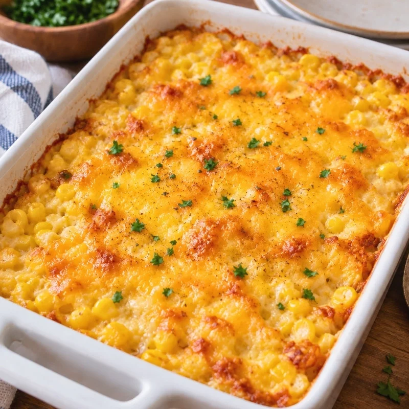 Creamy Corn Casserole Recipe (No Jiffy Mix)