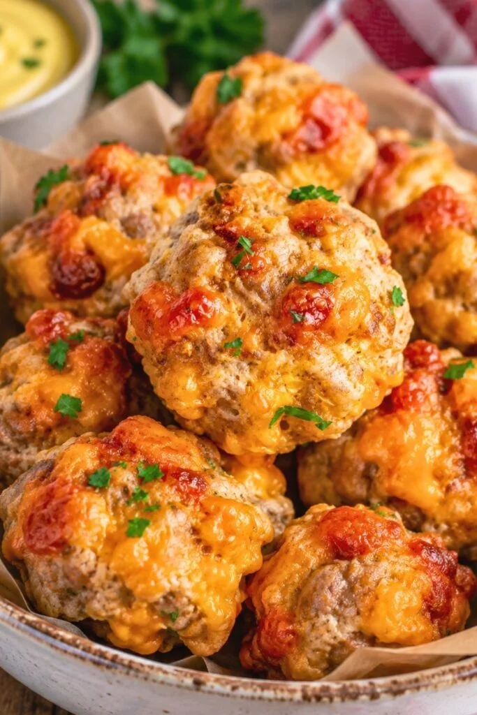 Moist and Cheesy Sausage Balls Recipe