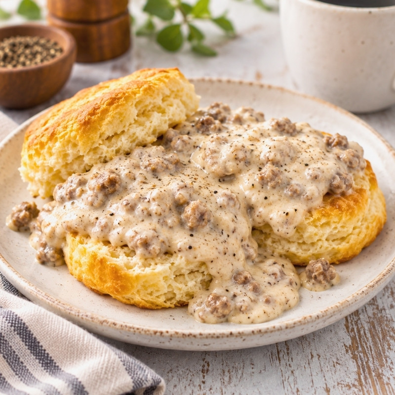 No-Lump Biscuits and Gravy Recipe