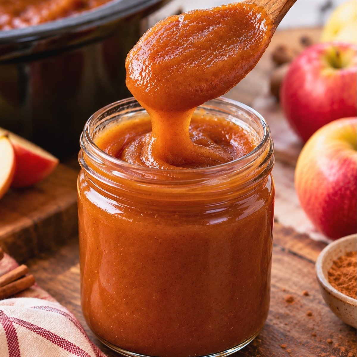 Slow Cooker Apple Butter Recipe with Cinnamon