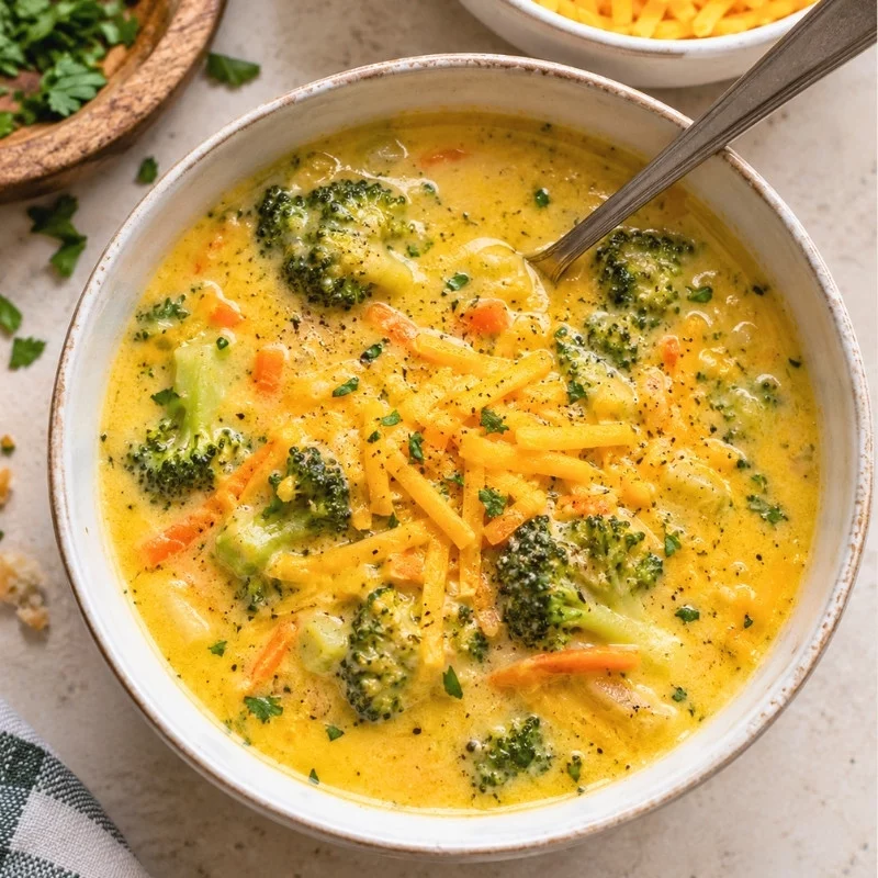 Thick and Creamy Broccoli Cheddar Soup Recipe