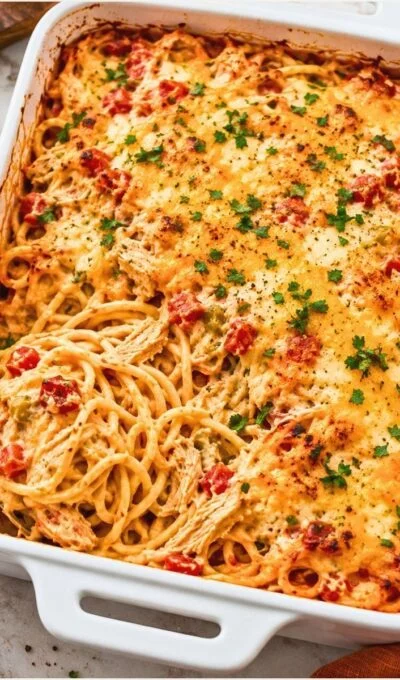 Creamy Baked Chicken Spaghetti Recipe for a Crowd