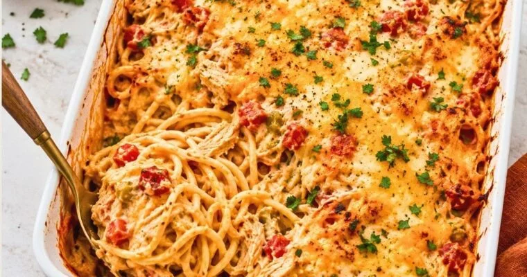 Creamy Baked Chicken Spaghetti Recipe for a Crowd