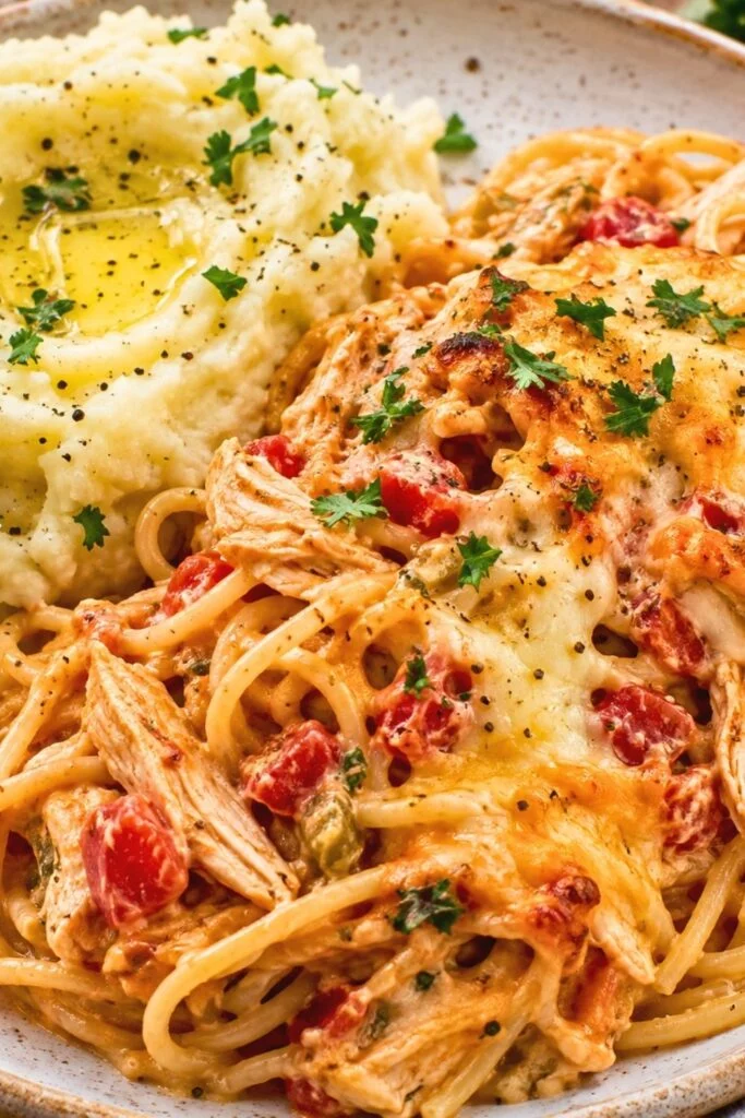 Creamy Baked Chicken Spaghetti Recipe for a Crowd