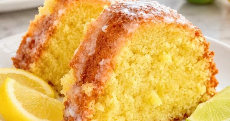 7Up Pound Cake Recipe with Lemon Glaze