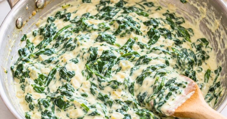 Creamed Spinach Recipe (Steakhouse Style)