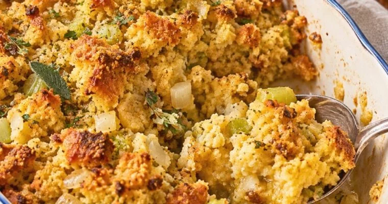 Southern Cornbread Dressing Recipe That Stays Moist