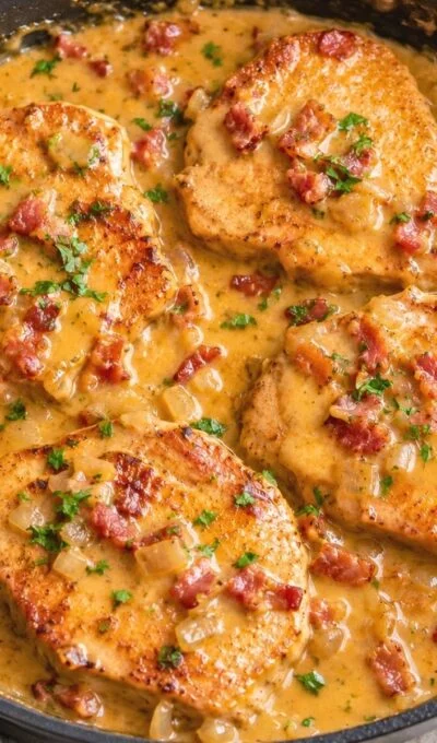 Tender Smothered Pork Chops Recipe in One Skillet